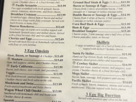 Wagon Wheel menu