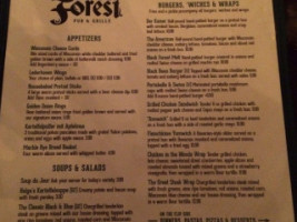 Black Forest Pub Grille menu