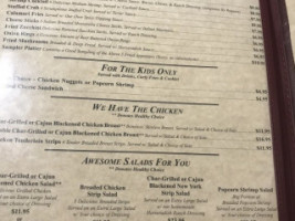 Chuck Steakhouse menu