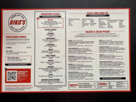 Riko's Pizza menu