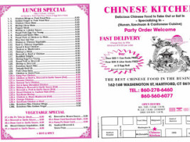 Chinese Kitchen menu