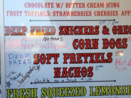 Eureka Springs Funnel Cake Factory menu