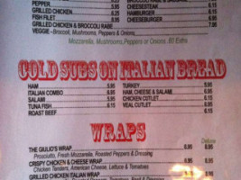 Giulio's Pizza menu