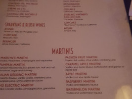 Marilyn's Pub Lounge menu