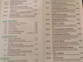 Casa Mexicana menu