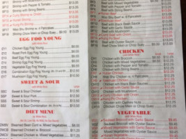 Simon's Wok Grill menu