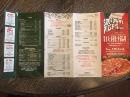 Broadway Pizzeria Of White Plains menu