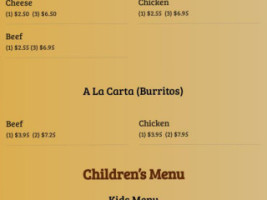 Mexico menu