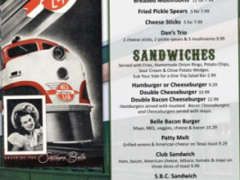 Southern Belle menu