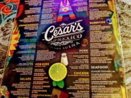 Cesar's Old Mexico menu