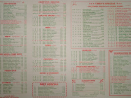 Peking Gardens menu