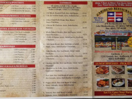 Caribeno Incorporated menu