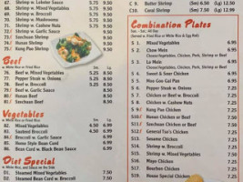 Asian Fusion Buffet menu