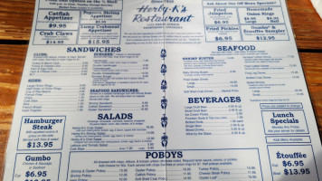 Herby-k's menu