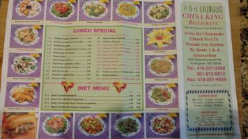 China King menu