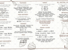 Lublu Bakery Cafe menu