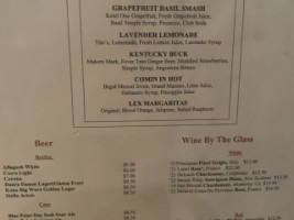 Lexington Square Cafe menu