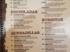 Old Mexico menu