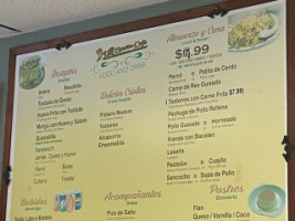 Un Sueño Cafe menu