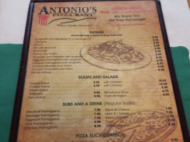 Antonio's Pizza-rant menu