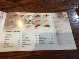 Dozo Asian Bistro Sushi menu