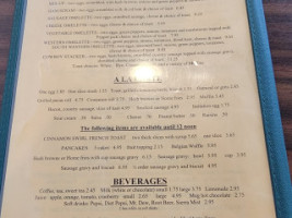 Pearson House menu