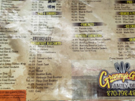 Granny's Grill Family Diner menu