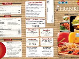 Frankie's Pizza Wings menu