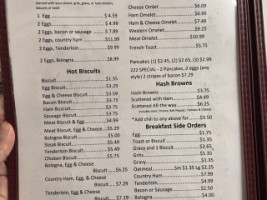 Whitlock's Cafe menu