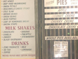 King Tut Drive-in menu