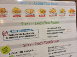 Cafe Rio Mexican Grill menu