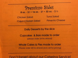 Natalie's Cafe Catering menu