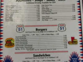 Fifty One Diner menu