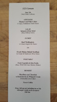 122 Corson menu