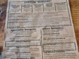 Citizen Burger Bar Restaurant menu