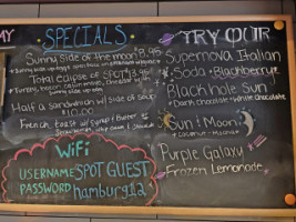 Spot Coffee menu