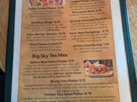 Big Sky Saloon menu