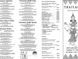 Thailand Gulf Gate menu