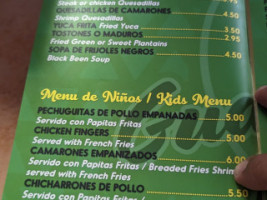 Guadalupana menu