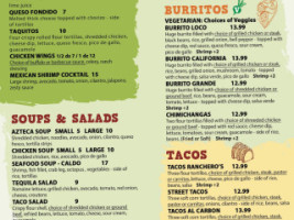 Mr. Tequila Authentic Mexican menu