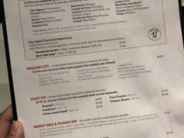 Fogo De Chão Brazilian Steakhouse menu