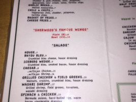 Sherwood's menu