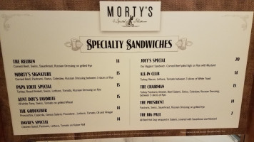 Morty's Delicatessen menu