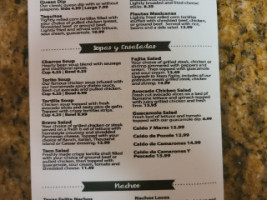 Rio Bravo menu