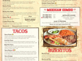 Fiesta Mexican menu