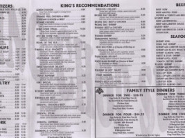 King Chop Suey menu