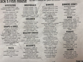 Jack's Fish House menu