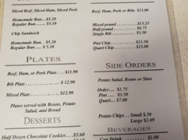 Grayson's Barbeque menu