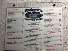 Richard's Seafood Patio menu