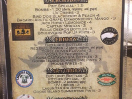 White Rhino Grill menu